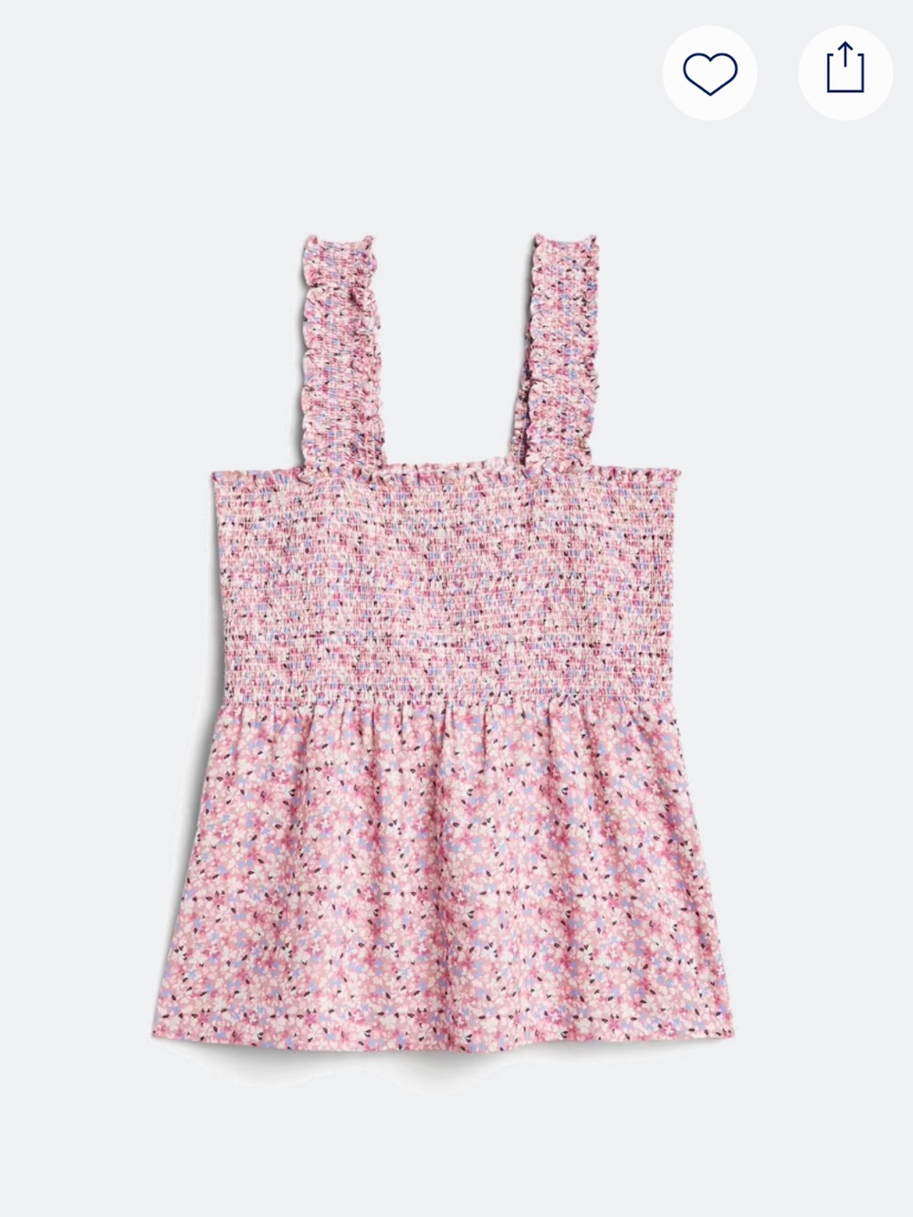 Market & Spruce Celia Sleeveless Smocked Linen Top
